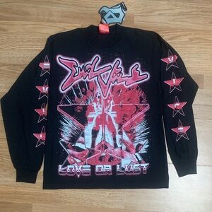 Evil vice Love Or Lust Long Sleeve Graphic Tee - Black/Red